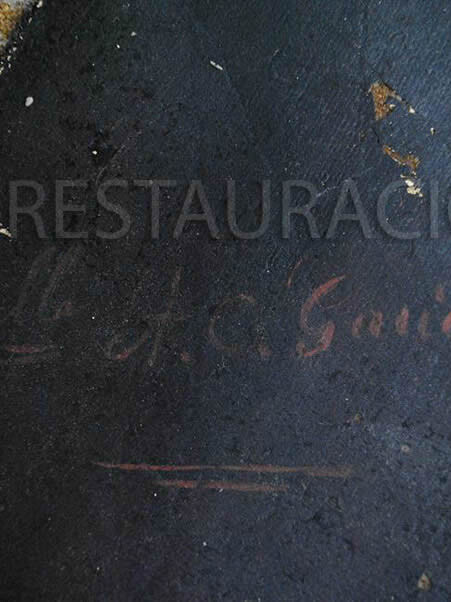 Limpieza óleo cuadro firmado