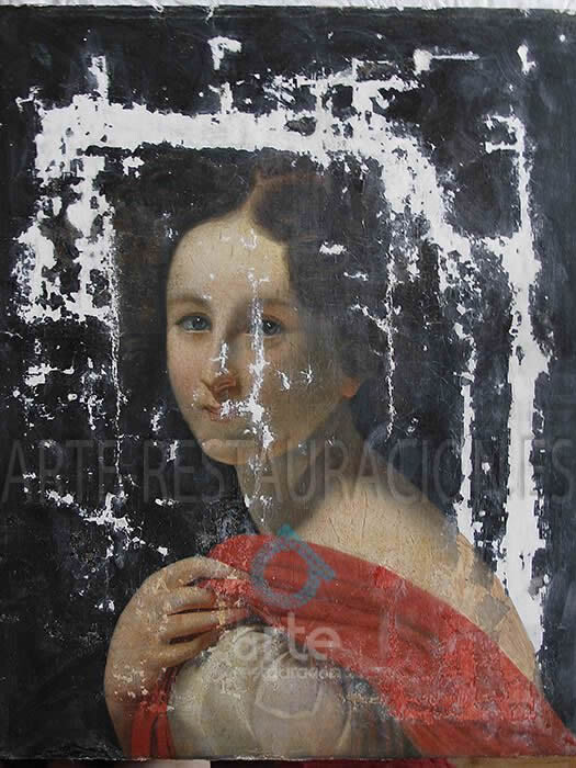 Reintegración pintura primeras bases de color