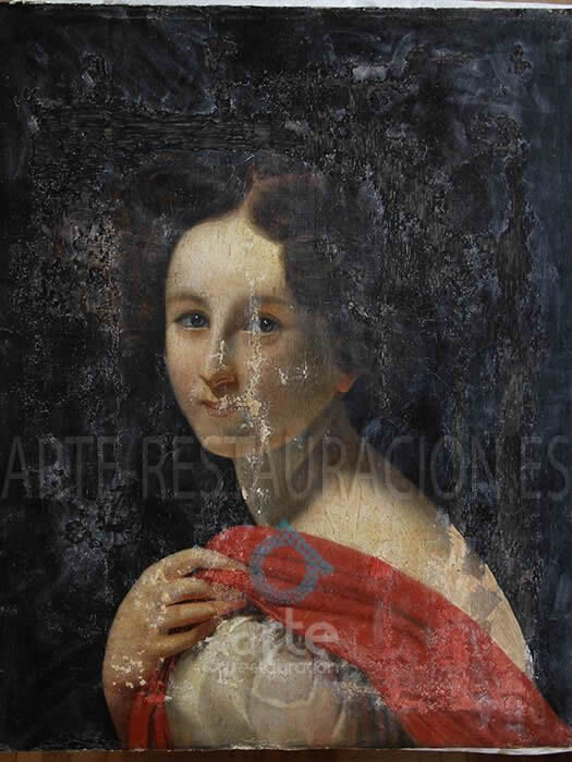 Restauración de pintura al óleo: Reintegración bases de color