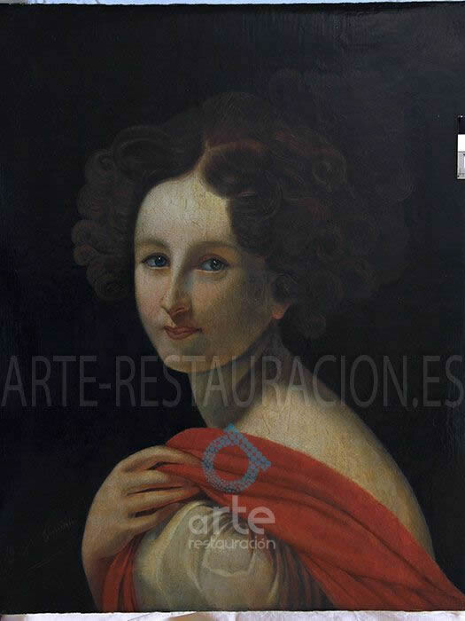 Fases de restauración: estado final pintura al óleo