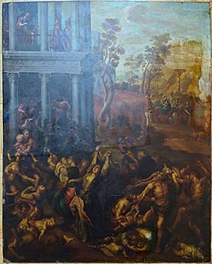 Óleo sobre cobre con barniz oxidado