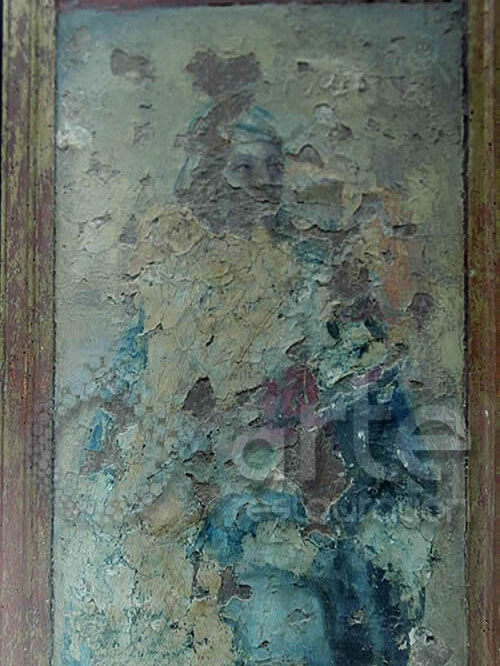 Eliminacion de intervenciones anteriores pintura sobre tabla